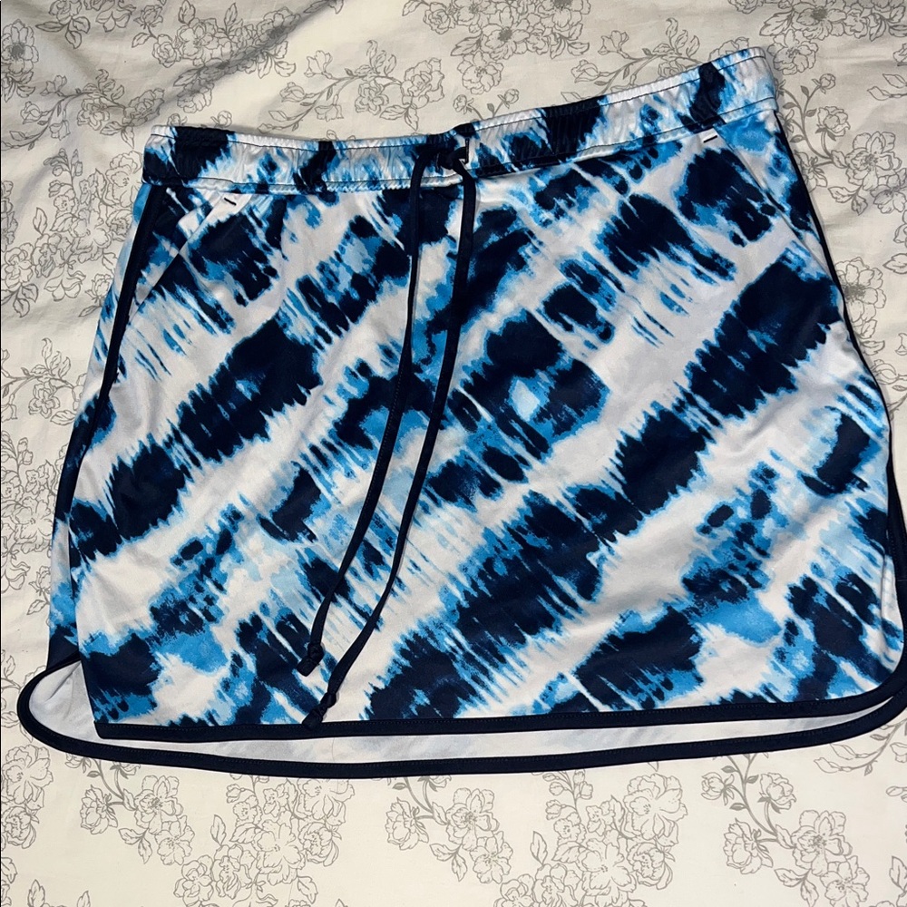 PGA Tour Blue and White Midi Skirt